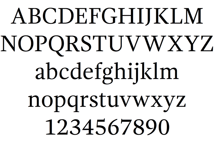 Contoh Font Sans Serif