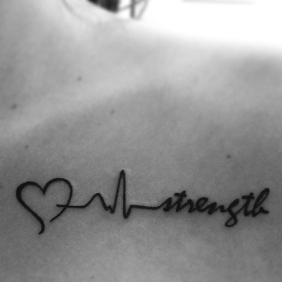 strength tattoo by sarakennedy on deviantART  Strength tattoo Tattoo fonts  cursive Tattoo lettering