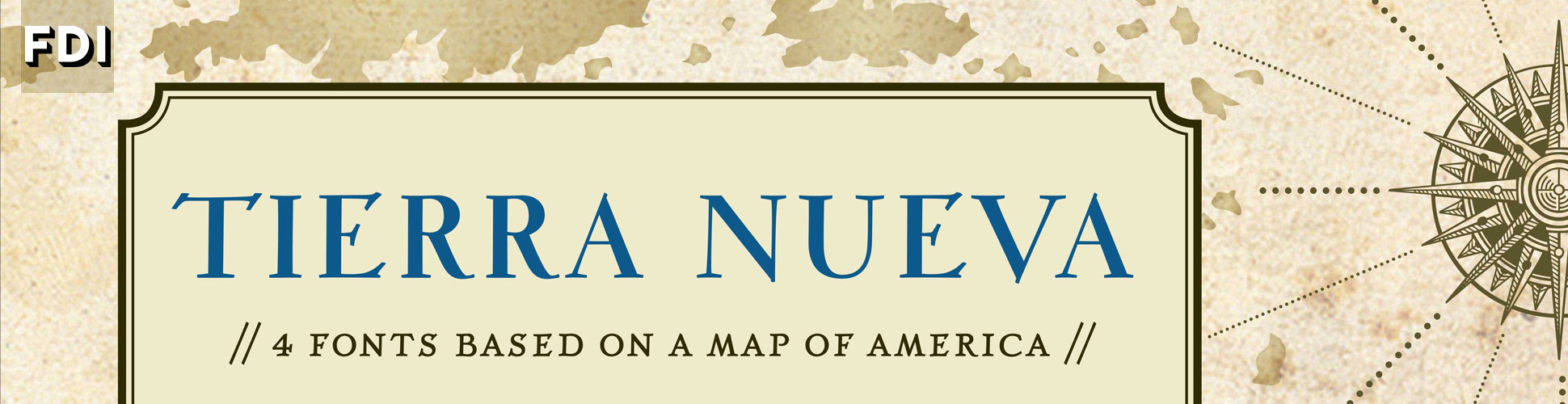 Tierra Nueva: 4 fonts based on a map of America