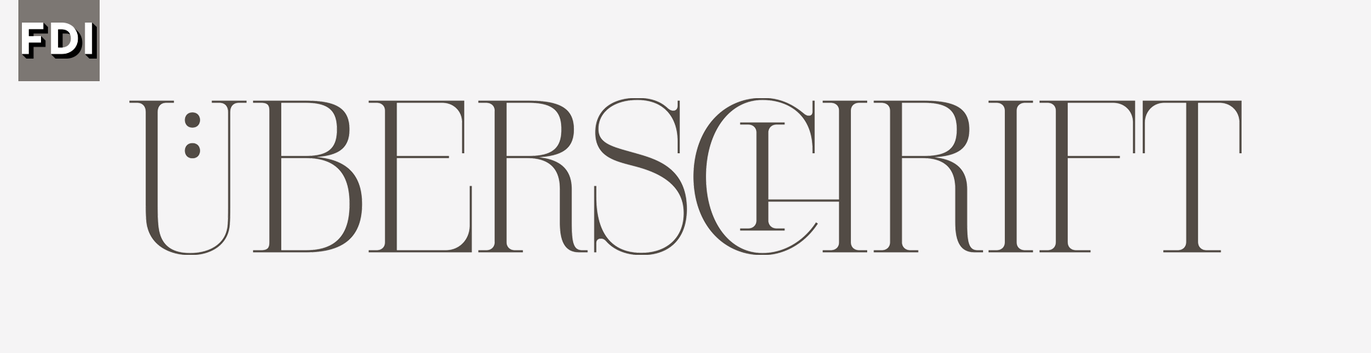 Uberschrift: a typeface with 200 ligatures