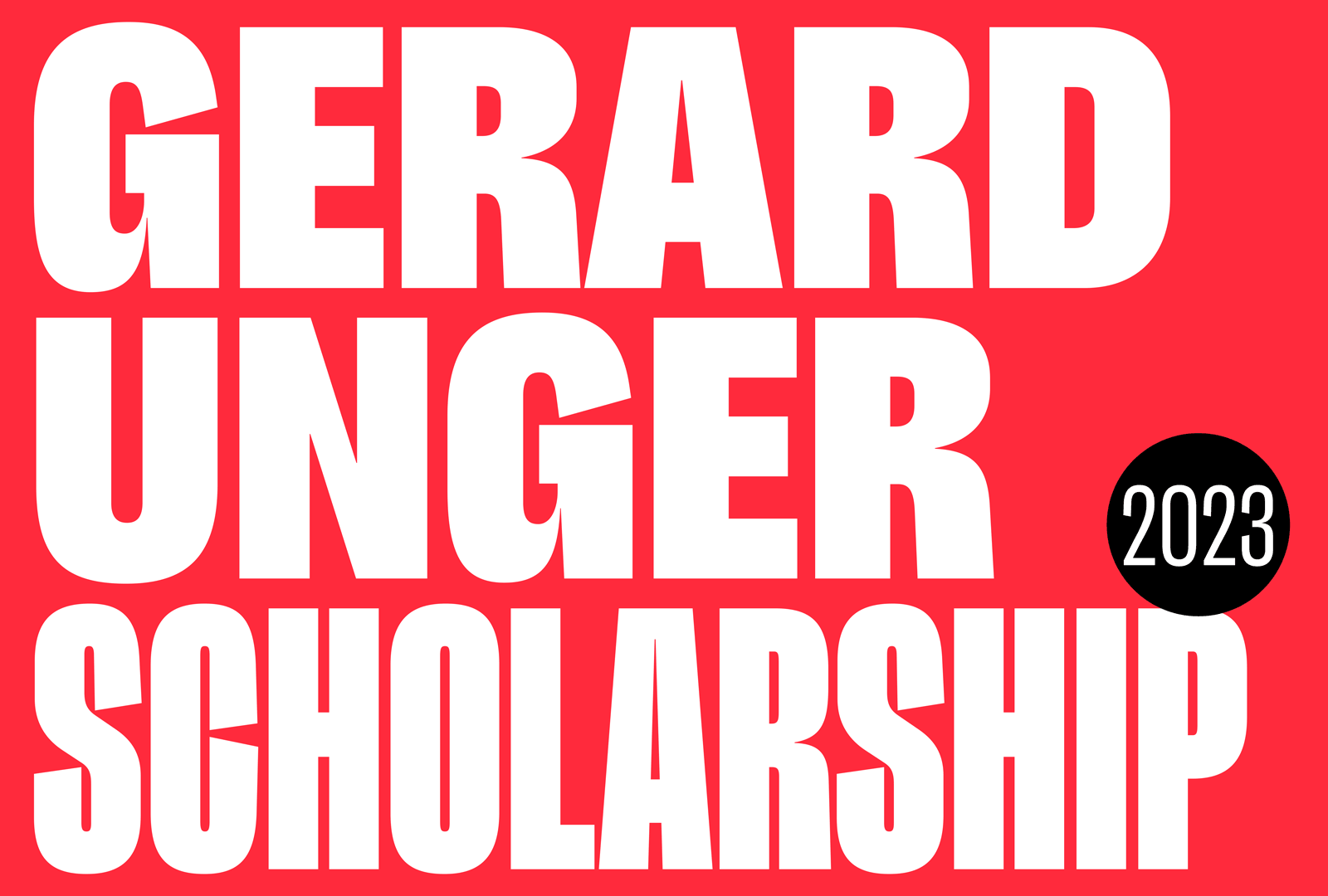 More information about "Gerard Unger Scholarship 2023"