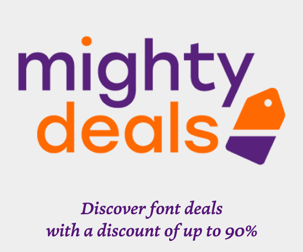 Check out the font deals from MightyDeals. 
