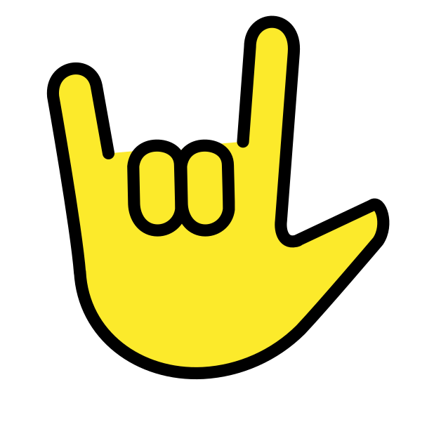I Love You Hand Sign Emoji Meanings Typography Guru